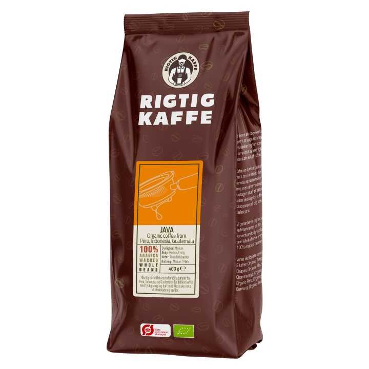 Rigtig Kaffe Organic Java 7x400g Hele kaffebønner Rigtig Kaffe Organic Java 7x400g Hele kaffebønner