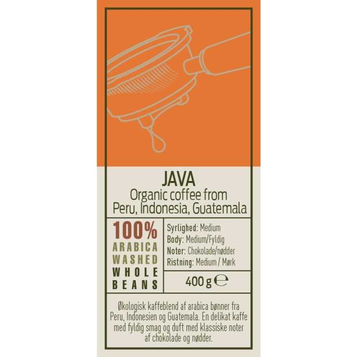 Rigtig Kaffe Organic Java 7x400g Hele kaffebønner Rigtig Kaffe Organic Java 7x400g Hele kaffebønner