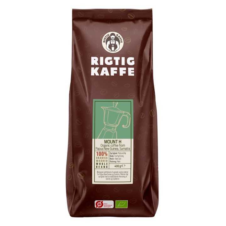 Rigtig Kaffe Organic Mount H 15x400g Hele kaffebønner
