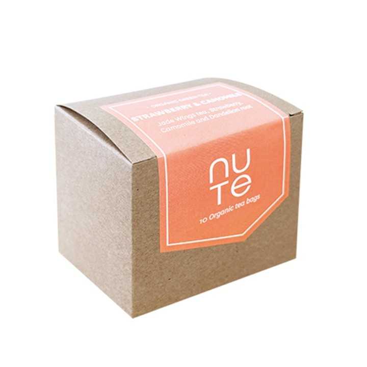 NUTE Strawberry & Camomile Økologisk Tebreve 10 stk NUTE Strawberry & Camomile Økologisk Tebreve 10 stk
