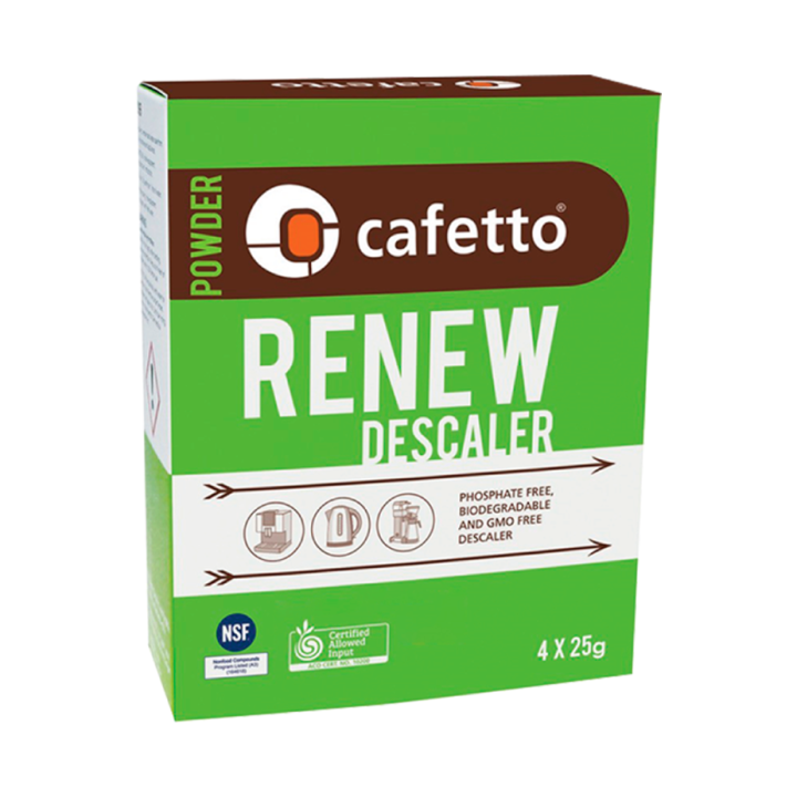 Cafetto Renew Organisk Afkalkningspulver 4x25g Cafetto Renew Organisk Afkalkningspulver 4x25g