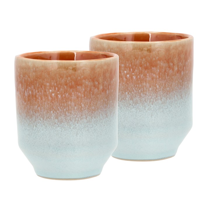 Villa Collection Styles Krus 18 cl 2 Stk Blå/Amber Villa Collection Styles Krus 18 cl 2 Stk Blå/Amber