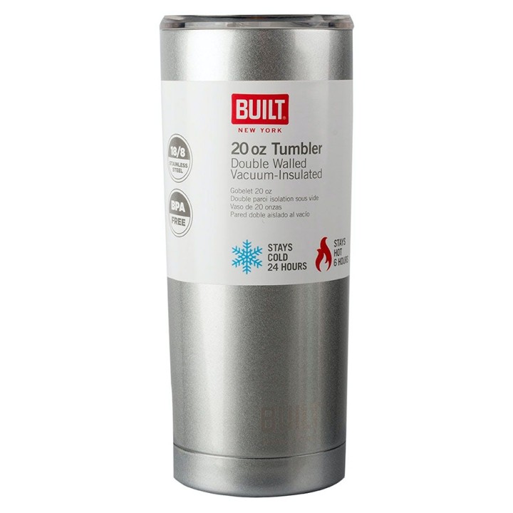 BUILT Perfect Seal Rejsekrus 0,59 L Silver BUILT Perfect Seal Rejsekrus 0,59 L Silver