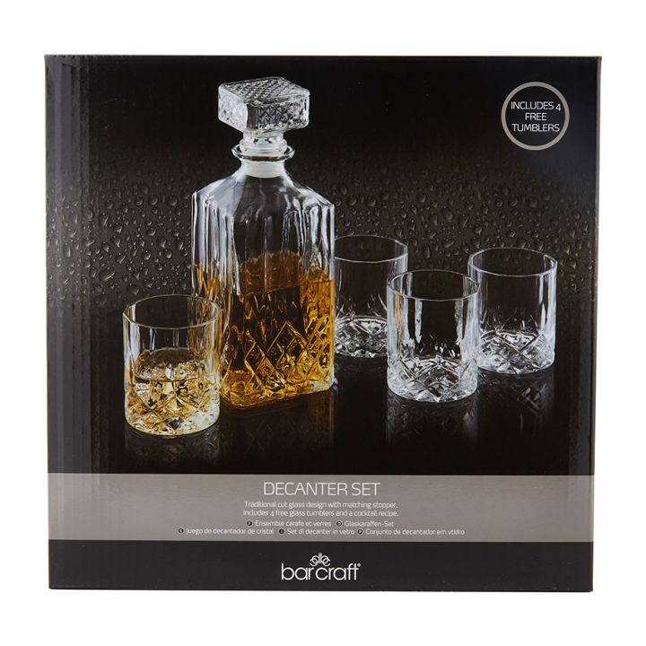 BarCraft Karaffelsæt 0,9 L Klar Inkl. 4 Glas BarCraft Karaffelsæt 0,9 L Klar Inkl. 4 Glas
