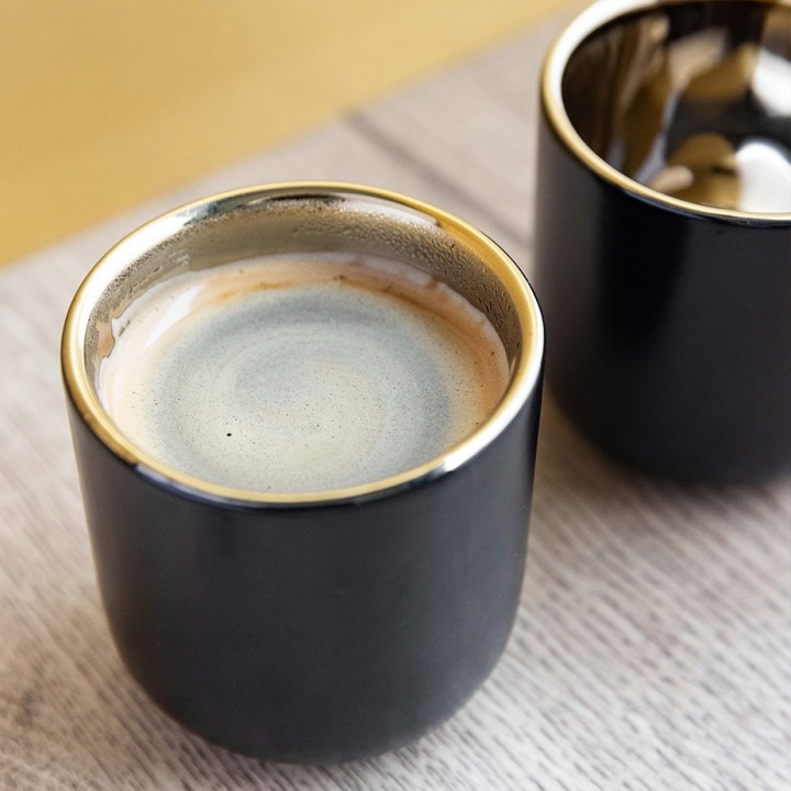 La Cafetière Dobbeltvægget Espressokop 7 cl 2 Stk Sort/Guld La Cafetière Dobbeltvægget Espressokop 7 cl 2 Stk Sort/Guld