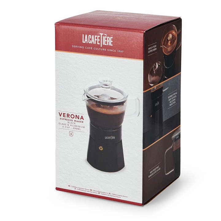 La Cafetière Verona 6 Kop. Espressokande Sort La Cafetière Verona 6 Kop. Espressokande Sort