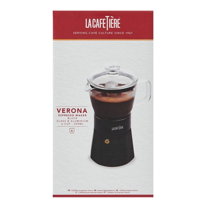 La Cafetière Verona 6 Kop. Espressokande Sort La Cafetière Verona 6 Kop. Espressokande Sort