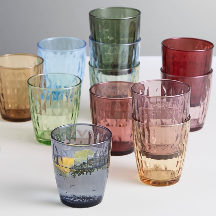 Aida Mosaic Glas 34 cl 4 Stk Rød/Lyserød Aida Mosaic Glas 34 cl 4 Stk Rød/Lyserød