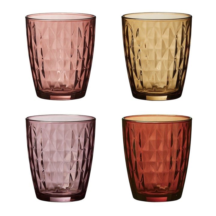 Aida Mosaic Glas 34 cl 4 Stk Rød/Lyserød Aida Mosaic Glas 34 cl 4 Stk Rød/Lyserød