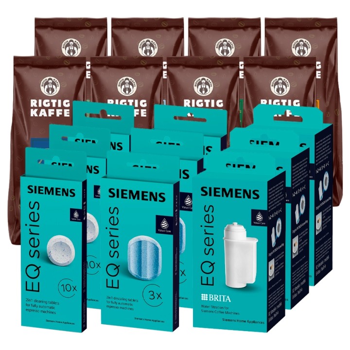 Siemens Plejepakke Inkl. 8x400g Rigtig Kaffe Organic Siemens Plejepakke Inkl. 8x400g Rigtig Kaffe Organic