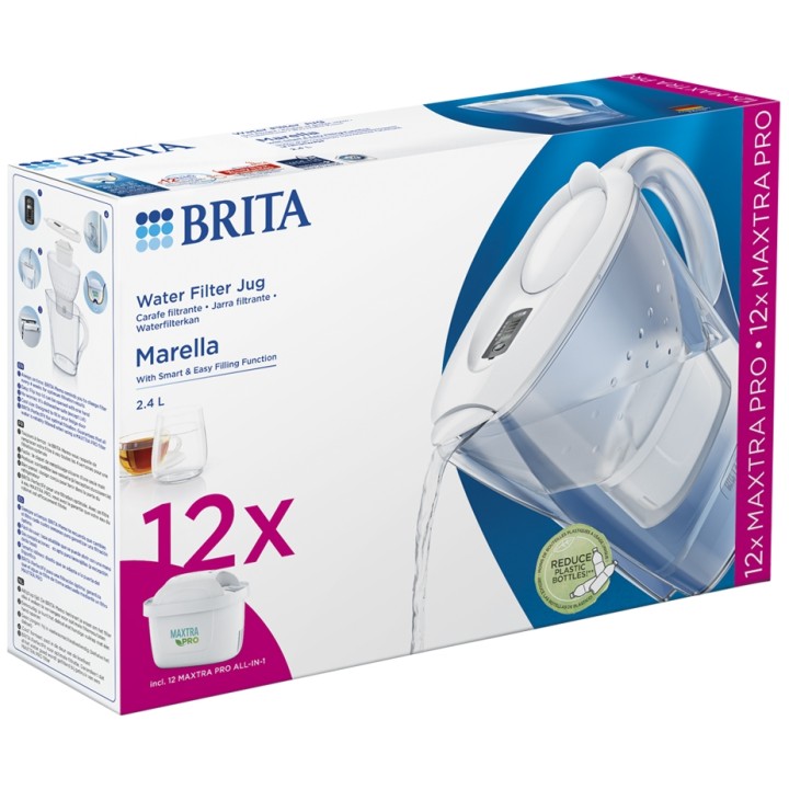 BRITA Marella 2,4L Hvid Inkl. 12 stk Maxtra Pro Filter BRITA Marella 2,4L Hvid Inkl. 12 stk Maxtra Pro Filter