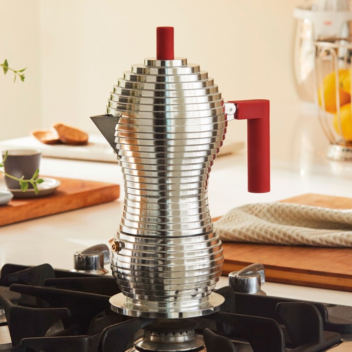 Alessi Pulcina 6 Kop. Espressokande Rød Alessi Pulcina 6 Kop. Espressokande Rød