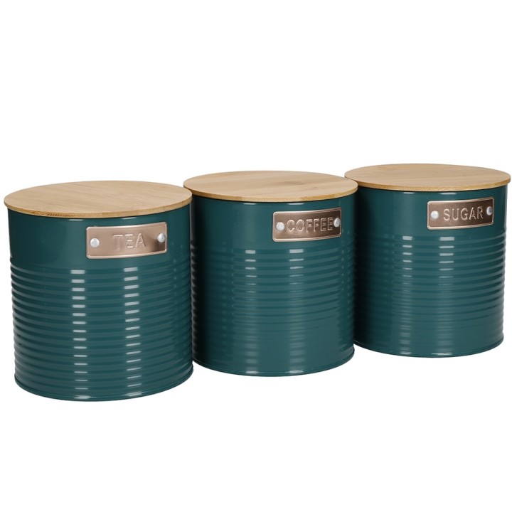 KitchenCraft Beholdere Mørkegrøn 3 Stk KitchenCraft Beholdere Mørkegrøn 3 Stk
