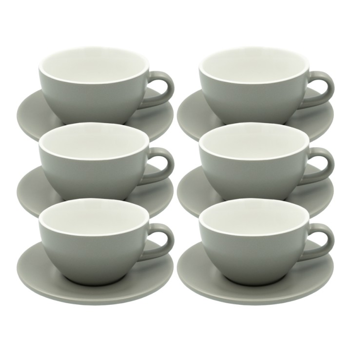 Club House Tulipano Latte m. Underkop Mat Grå 30 cl 6 Stk Club House Tulipano Latte m. Underkop Mat Grå 30 cl 6 Stk
