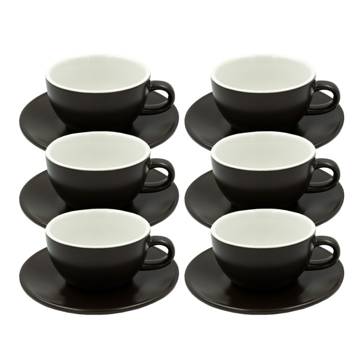 Club House Tulipano Cappuccino m. Underkop Mat Brun 26 cl 6 Stk Club House Tulipano Cappuccino m. Underkop Mat Brun 26 cl 6 Stk
