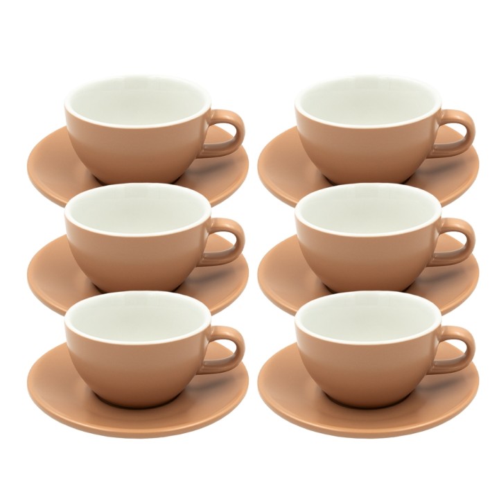 Club House Tulipano Cappuccino m. Underkop Mat Beige 26 cl 6 Stk Club House Tulipano Cappuccino m. Underkop Mat Beige 26 cl 6 Stk
