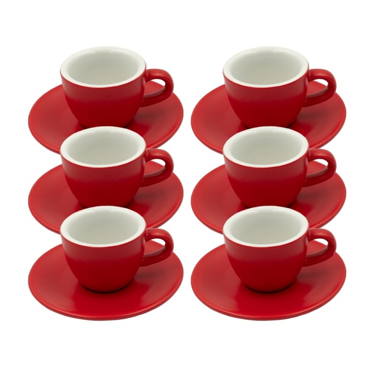 Club House Tulipano Espresso m. Underkop Mat Rød 7 cl 1 Stk Club House Tulipano Espresso m. Underkop Mat Rød 7 cl 1 Stk