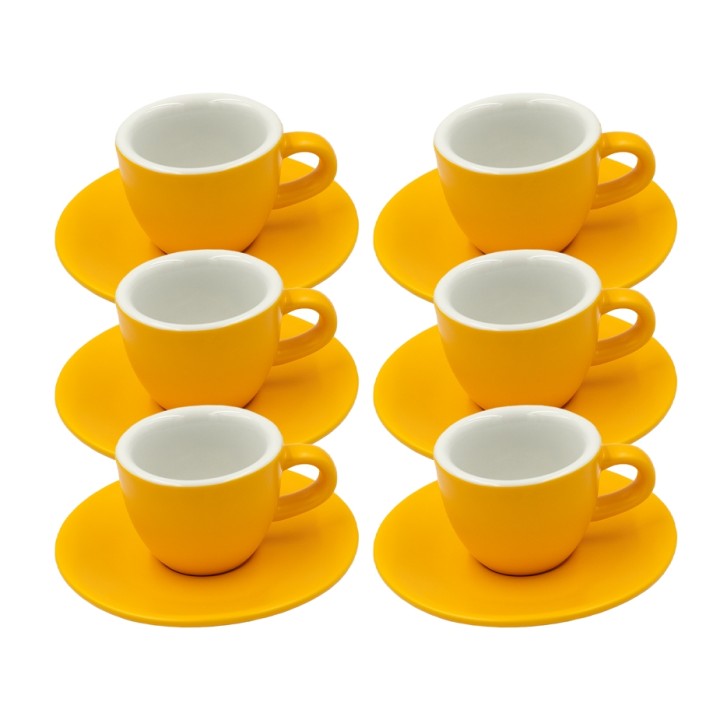 Club House Tulipano Espresso m. Underkop Mat Gul 7 cl 6 Stk Club House Tulipano Espresso m. Underkop Mat Gul 7 cl 6 Stk