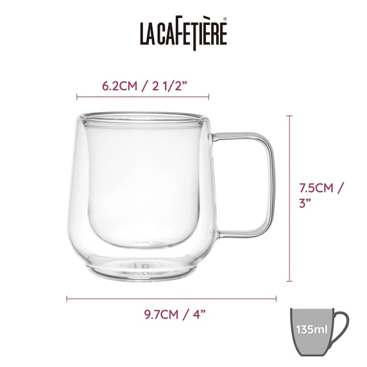 La Cafetière Dobbeltvægget Espressoglas 10 cl 6 Stk La Cafetière Dobbeltvægget Espressoglas 10 cl 6 Stk