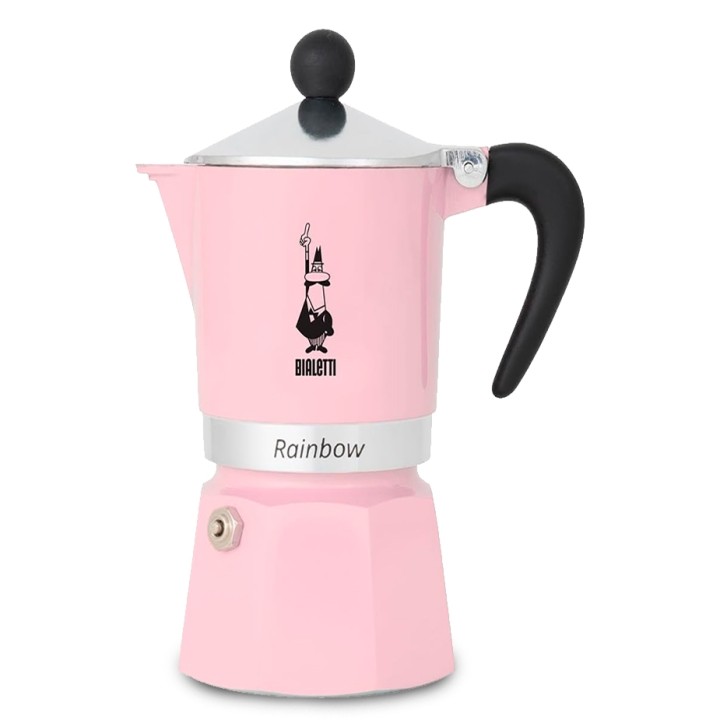 Bialetti Primavera Rainbow 6 Kop. Espressokande Pink Bialetti Primavera Rainbow 6 Kop. Espressokande Pink
