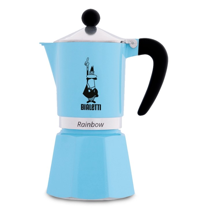 Bialetti Primavera Rainbow 6 Kop. Espressokande Lyseblå Bialetti Primavera Rainbow 6 Kop. Espressokande Lyseblå