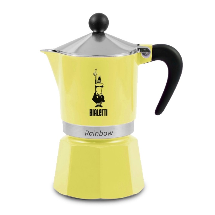 Bialetti Primavera Rainbow 3 Kop. Espressokande Gul Bialetti Primavera Rainbow 3 Kop. Espressokande Gul