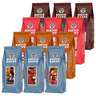 Rigtig Kaffe Mixpakke 5,4kg Hele kaffebønner Rigtig Kaffe Mixpakke 5,4kg Hele kaffebønner
