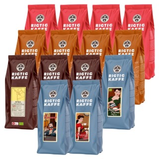Rigtig Kaffe Mixpakke 6,3kg Hele kaffebønner Rigtig Kaffe Mixpakke 6,3kg Hele kaffebønner