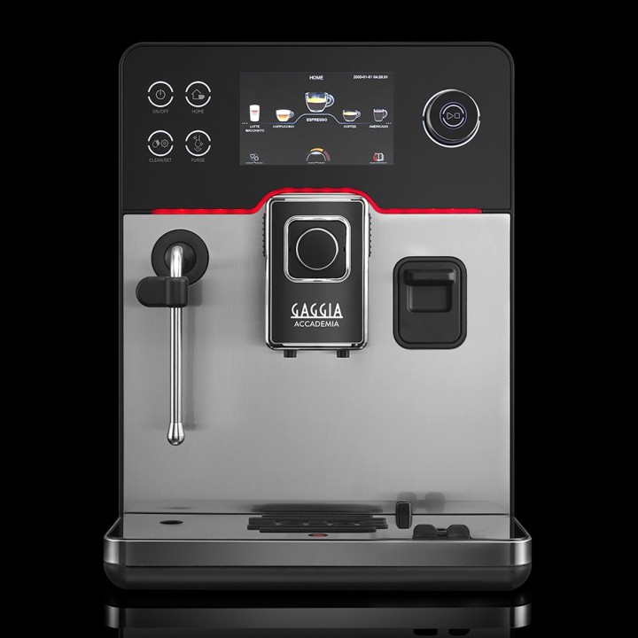 Gaggia Accademia Stål Espressomaskine Inkl. Proff Mælkekande 0,5L & 6kg Rigtig Kaffe Crema Intenso