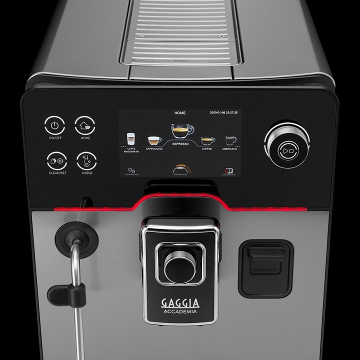 Gaggia Accademia Stål Espressomaskine Inkl. Proff Mælkekande 0,5L & 6kg Rigtig Kaffe Crema Intenso