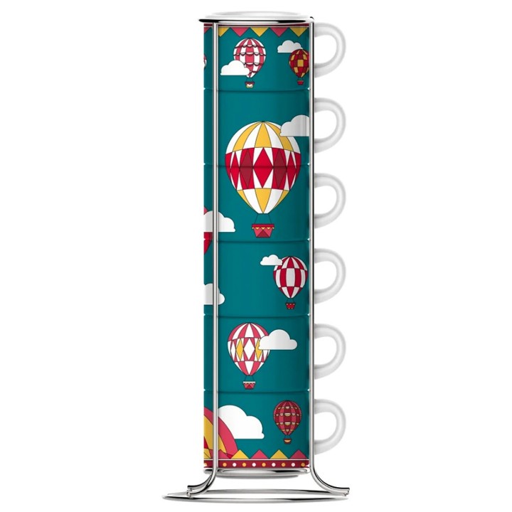 Bialetti Espressokopper 8 cl Inkl. Stand 6 stk Balloons Winter Wonderland Limited Edition Bialetti Espressokopper 8 cl Inkl. Stand 6 stk Balloons Winter Wonderland Limited Edition
