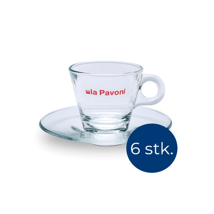 La Pavoni Espressokopper Glas 7,5 cl 6 Stk LPACUPGL01 La Pavoni Espressokopper Glas 7,5 cl 6 Stk LPACUPGL01