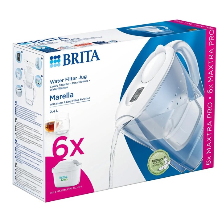 BRITA Marella 2,4L Hvid Inkl. 6 stk Maxtra Pro Filter BRITA Marella 2,4L Hvid Inkl. 6 stk Maxtra Pro Filter