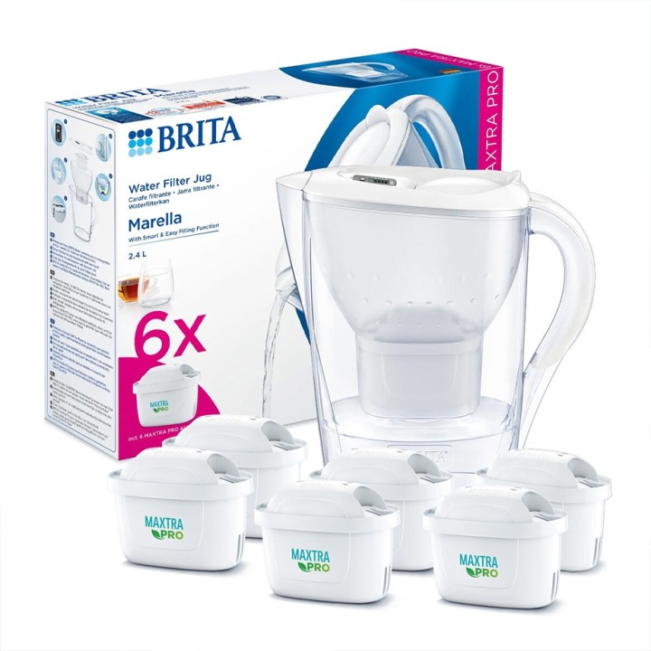BRITA Marella 2,4L Hvid Inkl. 6 stk Maxtra Pro Filter BRITA Marella 2,4L Hvid Inkl. 6 stk Maxtra Pro Filter