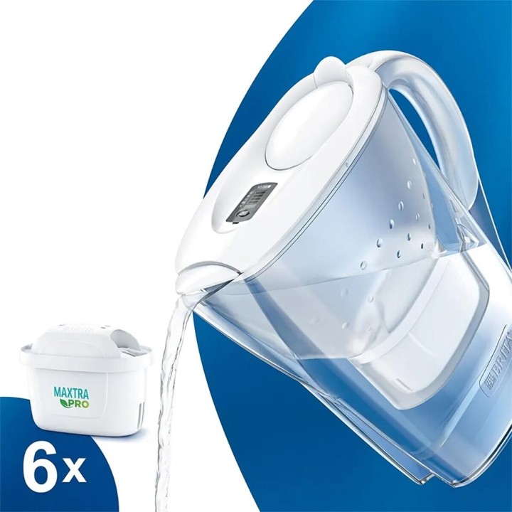 BRITA Marella 2,4L Hvid Inkl. 6 stk Maxtra Pro Filter BRITA Marella 2,4L Hvid Inkl. 6 stk Maxtra Pro Filter