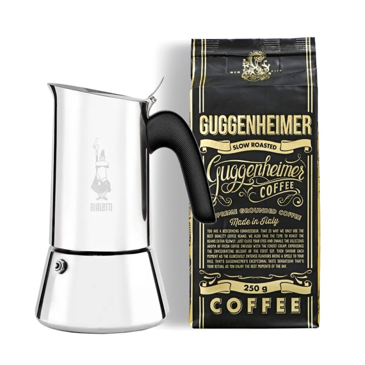 Bialetti Venus Elegance 6 Kop. Espressokande & 250g Formalet Kaffe Bialetti Venus Elegance 6 Kop. Espressokande & 250g Formalet Kaffe