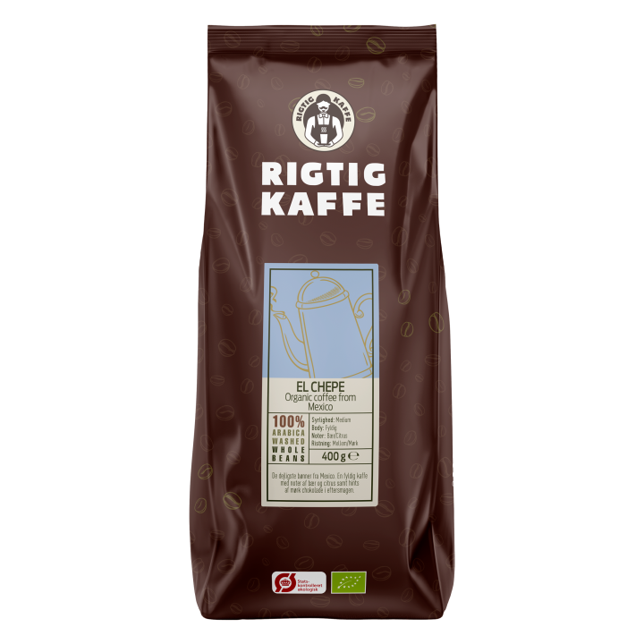 Rigtig Kaffe Organic El Chebe 7x400g Hele kaffebønner Rigtig Kaffe Organic El Chebe 7x400g Hele kaffebønner