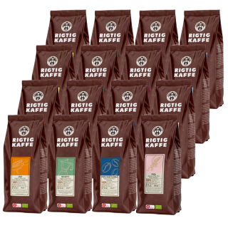 Rigtig Kaffe Organic Mixpakke 6,4kg Hele kaffebønner