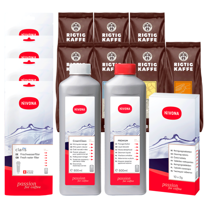 Nivona Plejepakke Inkl. 7x400g Rigtig Kaffe Organic Nivona Plejepakke Inkl. 7x400g Rigtig Kaffe Organic
