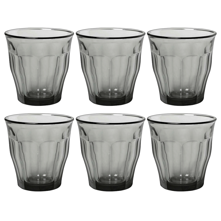 Duralex Picardie Caféglas 25 cl 6 Stk Grå Duralex Picardie Caféglas 25 cl 6 Stk Grå