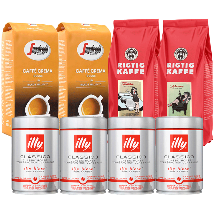 Stor Mixpakke 5kg Hele kaffebønner Stor Mixpakke 5kg Hele kaffebønner