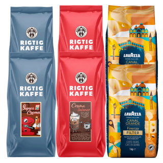 Rigtig Kaffe & Lavazza Mixpakke 6kg Hele kaffebønner
