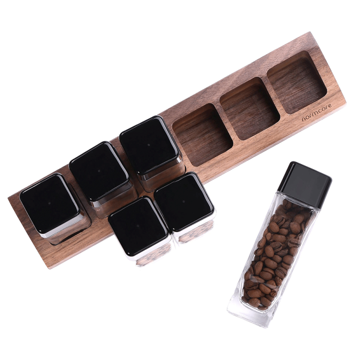 Normcore kaffebeholder sæt 6 stk. med Holder Valnød