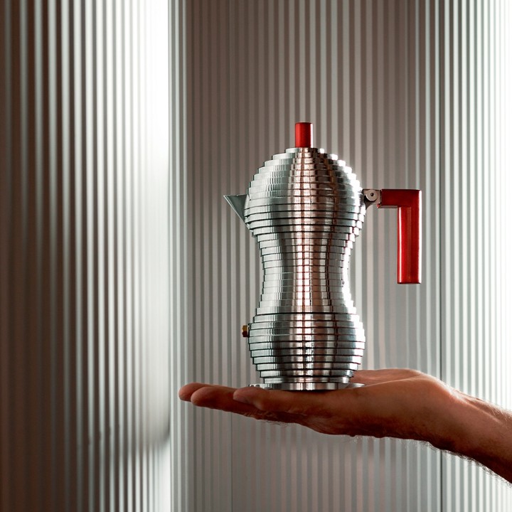 Alessi Pulcina 1 Cup Espresso Pot Red