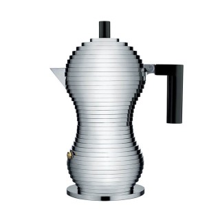 Alessi Pulcina 3-Cup Espresso Pot Black