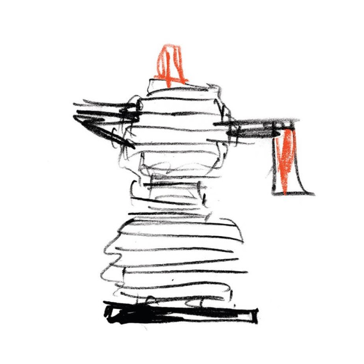 Alessi Pulcina 3-cup espresso pot Red