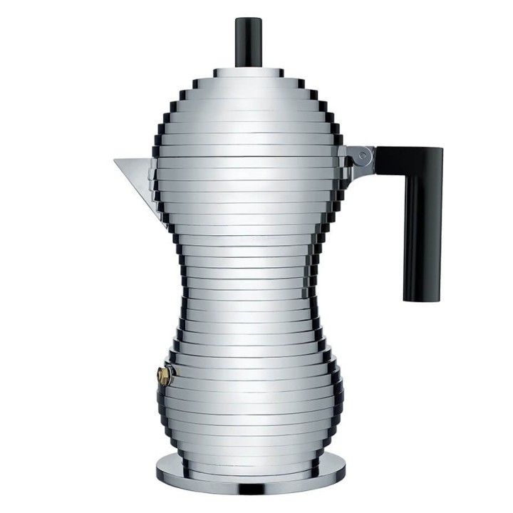 Alessi Pulcina 6-Cup Espresso Pot Black