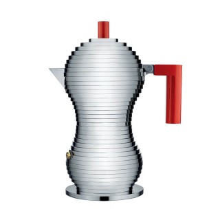Alessi Pulcina Induction 3-Cup Espresso Pot Red