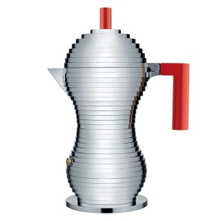 Alessi Pulcina Induction 6-Cup Espresso Pot Red