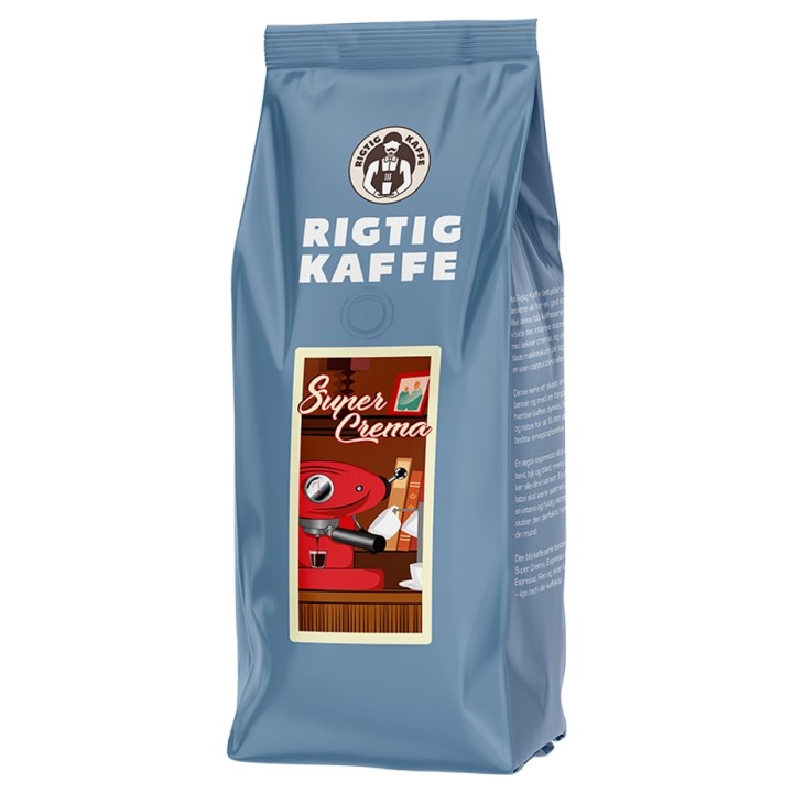 Rigtig Kaffe Super Crema 500g Whole coffee beans